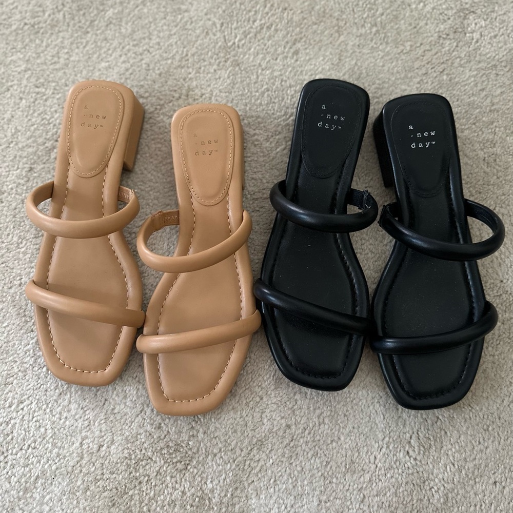 Strappy Sandals - A New Day - 2Pair